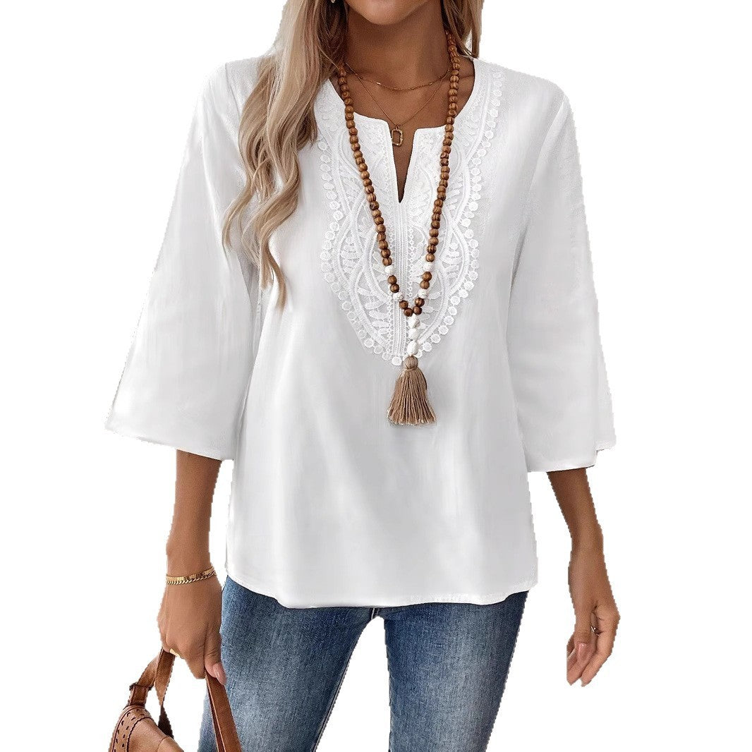 Elegant Fashion Solid Color Loose Shirt
