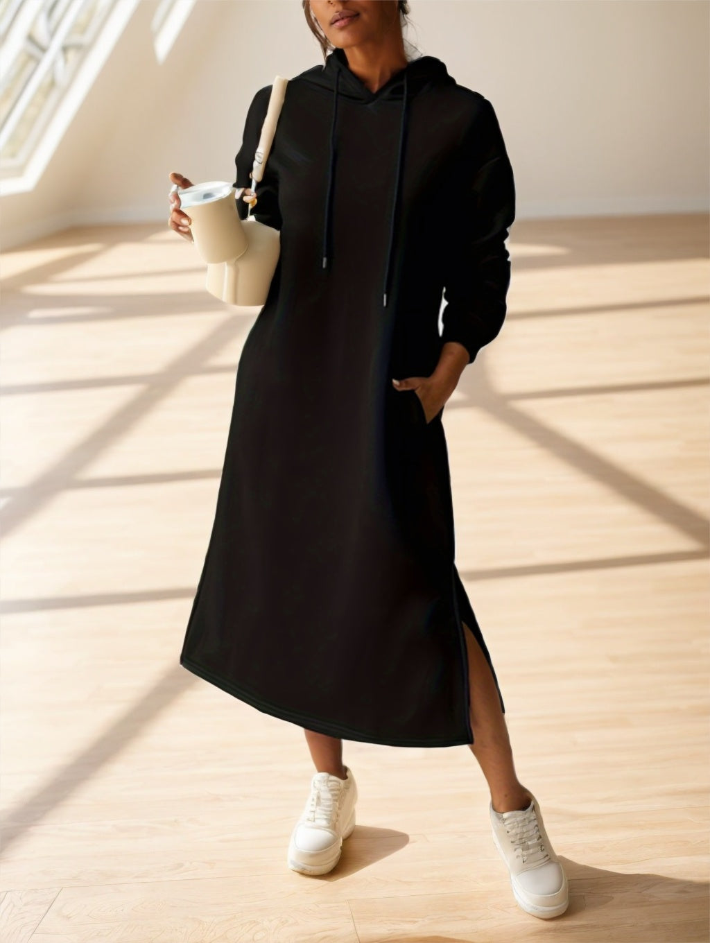 Polyester Women's Hoodie Dress