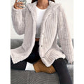 Women's Solid Color Long Sleeve Hooded Loose Plush Coat